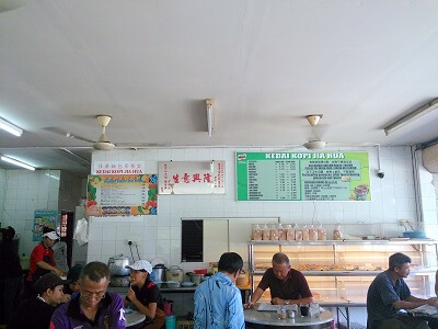 ブンドゥサンエリアの食堂（Kedai Kopi Jia Hua）5